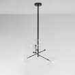Candelabru modern cu 3 brate din alama masiva si abajururi din sticla suflata, RD 15, B079 Schwunghome
